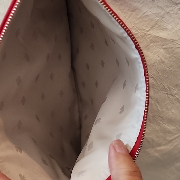 Kate Spade Vibrant Red Pouch with Tassel - Picture 4 of 5